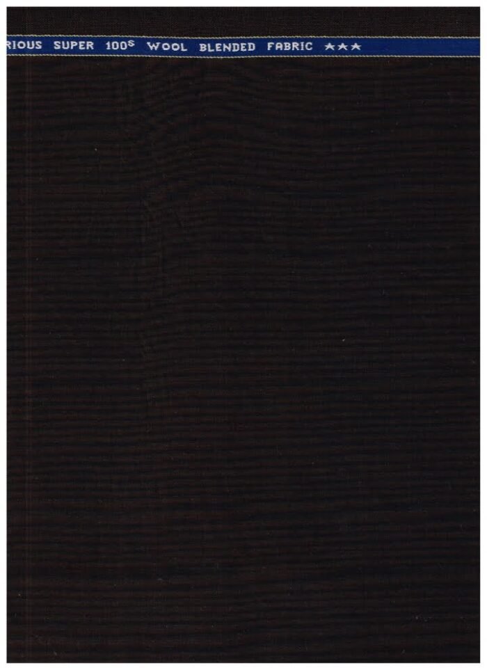 Brown Polywool Suiting Fabric