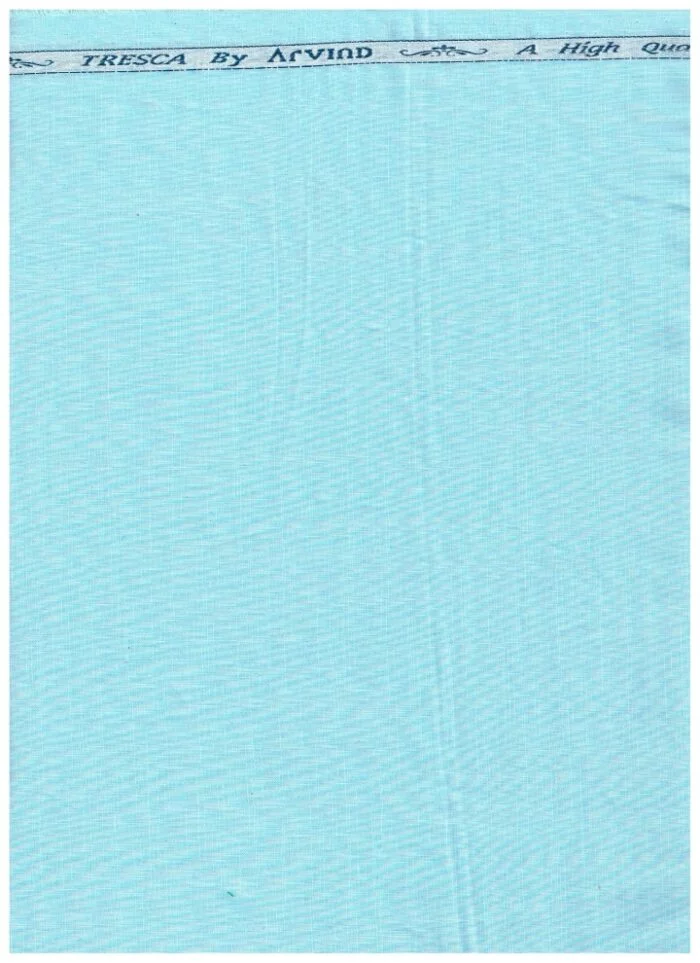 Arvind Blue Tresca Cotton Shirting Fabric