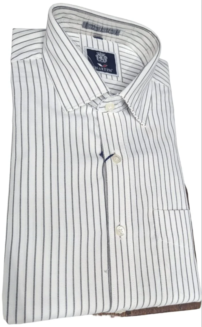 White Striped Readymade Shirt