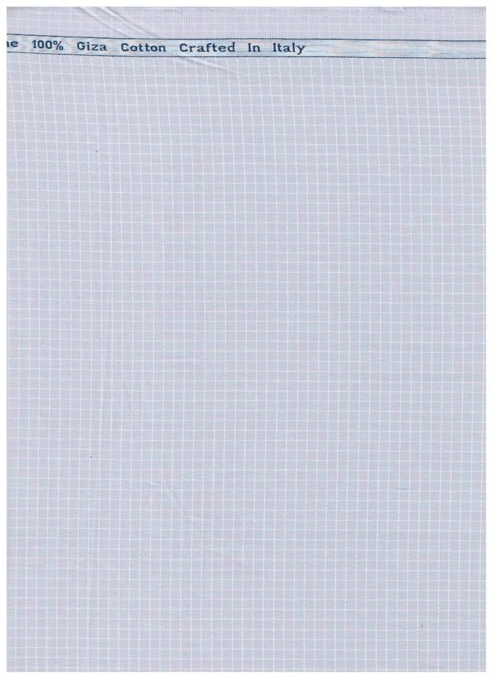 Arvind Checks Lavender blue Cotton Shirting Fabric