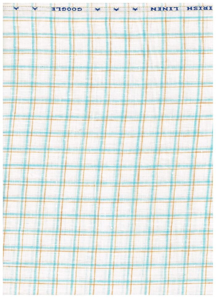 Arvind Linen Blue & Beige Shirting Fabric