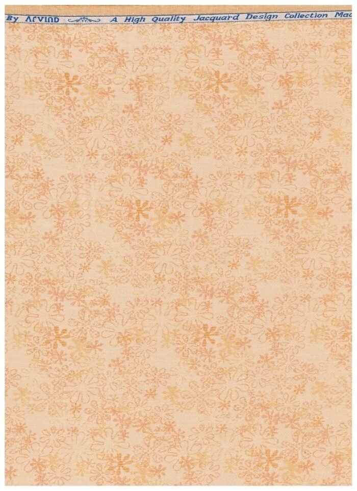 Arvind Orange Jacquard Shirting Fabric