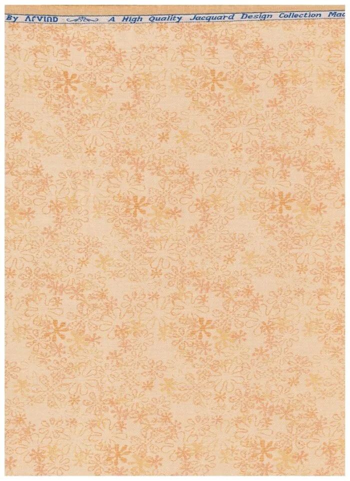 Arvind Orange Jacquard Shirting Fabric