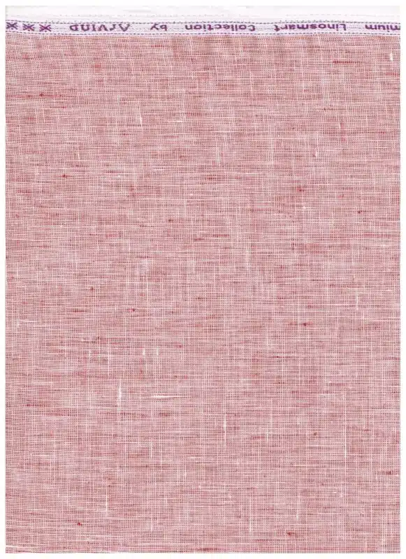 Arvind Linen Red Shirting Fabric