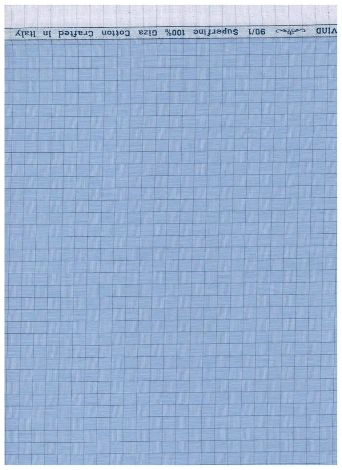 Arvind Giza Cotton Blue Check Shirting Fabric