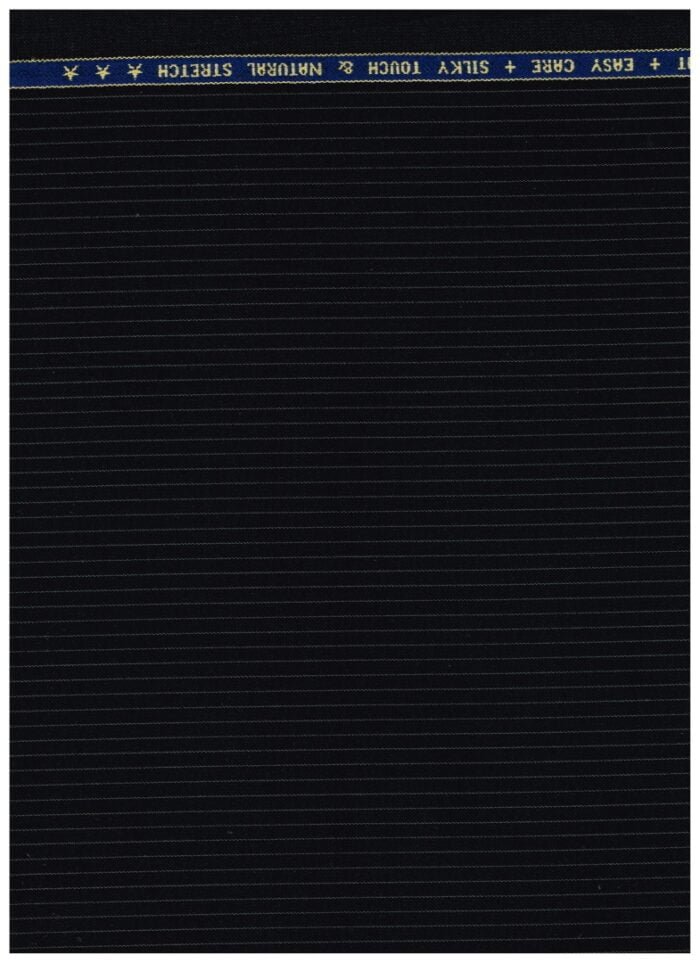 Raymond Black & White Pinstripe Suiting fabric