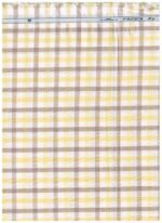 Arvind White Backgrownd with Yellow and Brown Checks Shirting Fabric