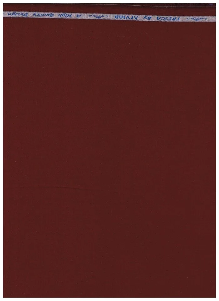 Arvind Red Tresca Cotton Shirting Fabric