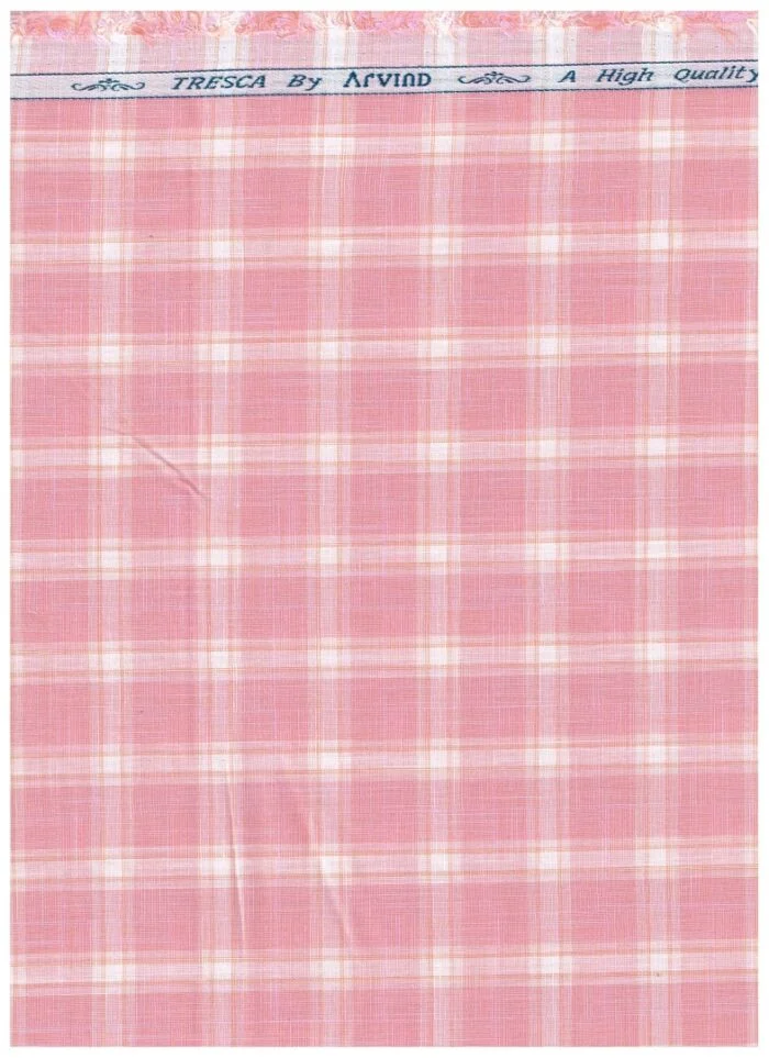 Arivnd Pink Tresca Cotton Shirting Fabric