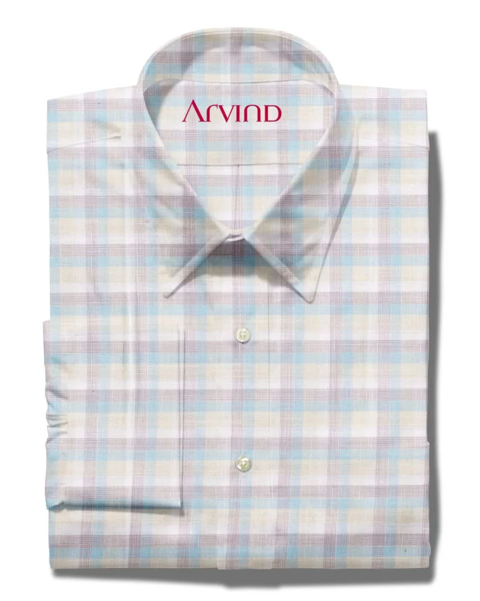 arvind cotton shirt checks