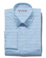 Arvind Blue Tresca Striped Cotton Shirt
