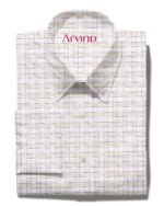 Arvind Beige Tresca Cotton Checks Shirt