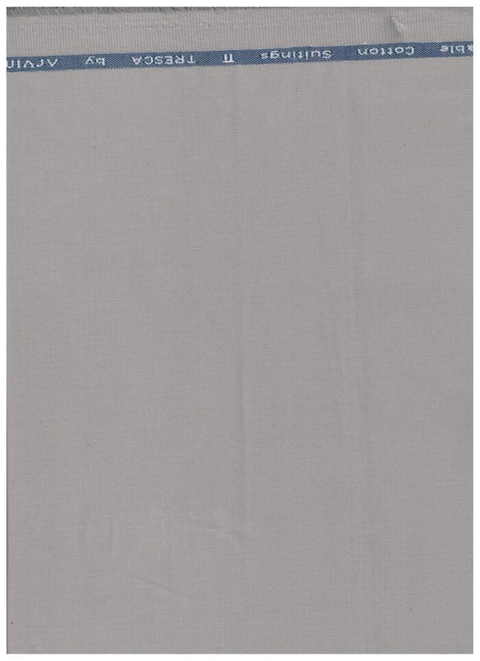 Arvind Grey Cotton Lycra Suiting fabric