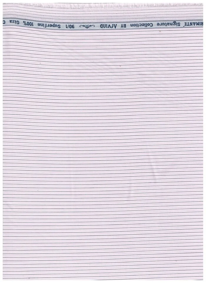 Arvind Light Pink Primante Cotton Striped Shirting Fabric