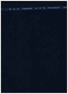 Arvind Navy Blue Cotton Lycra Suiting Fabric