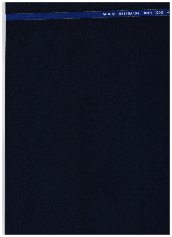 Raymond Navy Blue Polywool Suiting Fabric