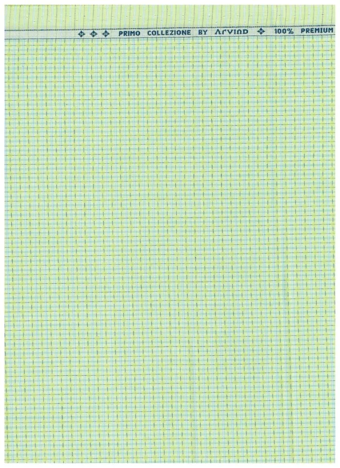 Arvind Green Tresca Cotton Shirting Fabric