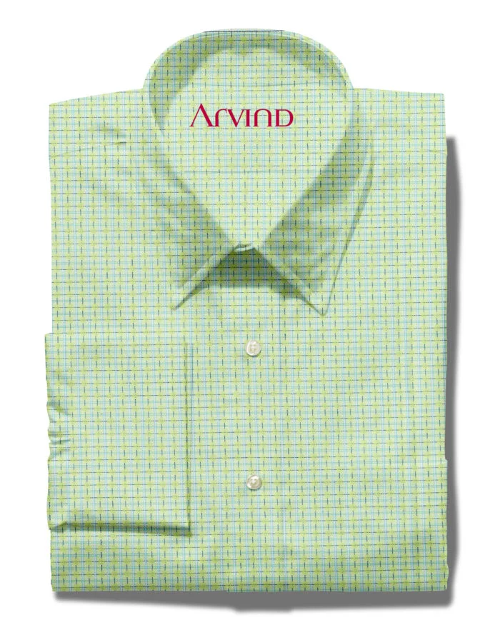 Arvind Green Tresca Cotton Shirt