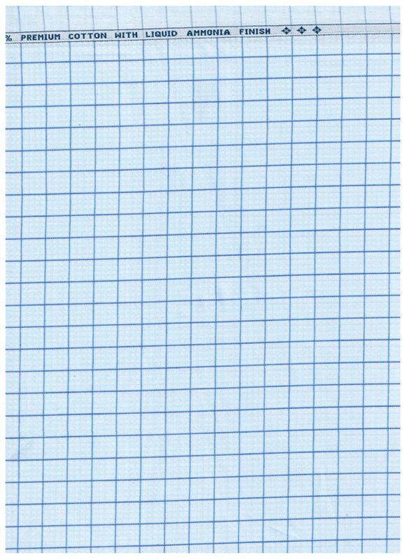 Arvind Blue Cotton Checks Shirting Fabric