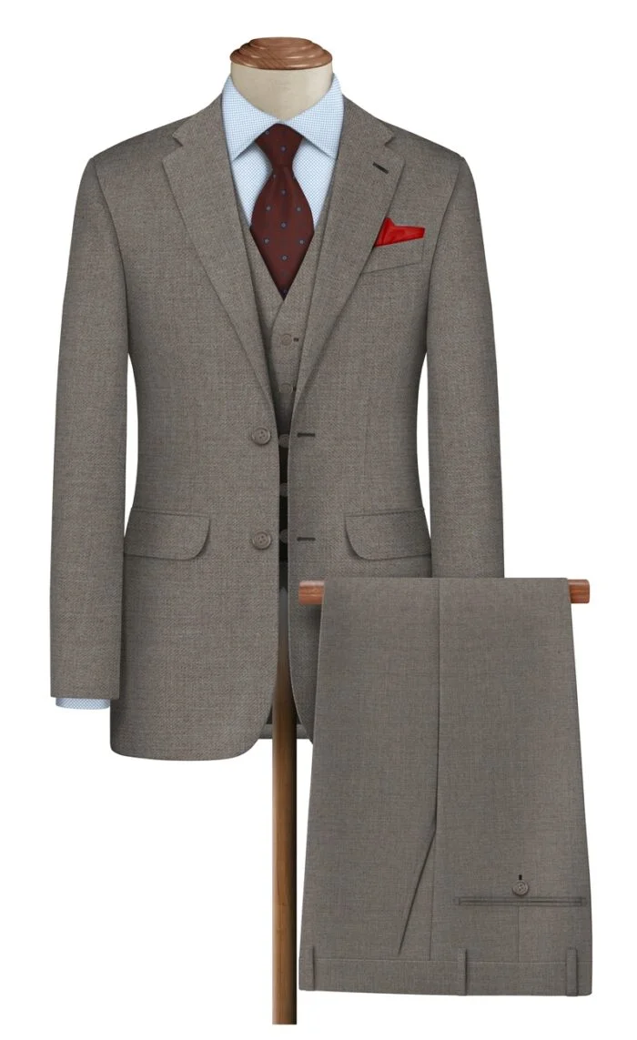 Raymond Polyviscose Pastel Brown Suiting