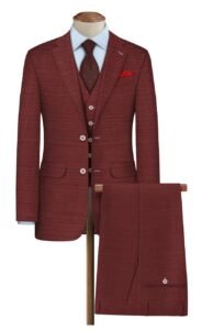 Raymond Poly Wool Suit-Red