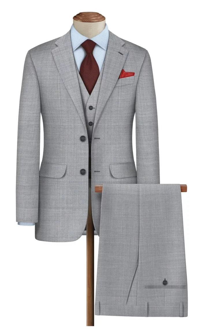 raymond polywool suit grey