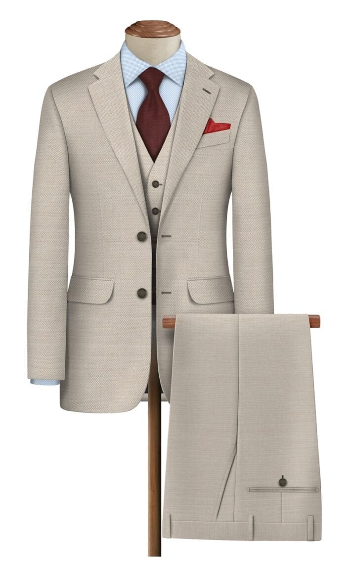 Raymond Polywool Beige Color Suit