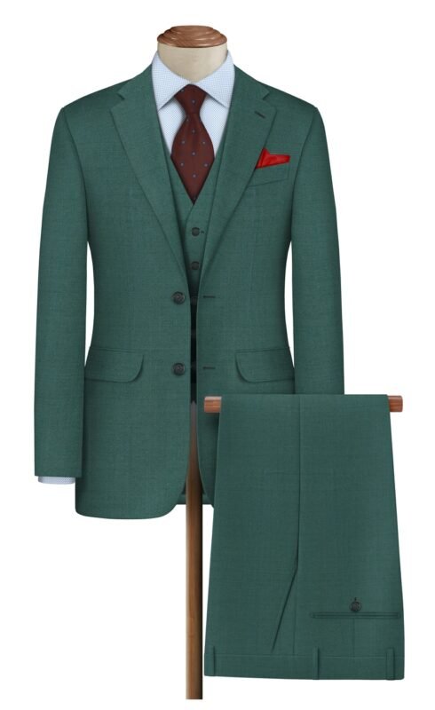 raymond polywool suit green