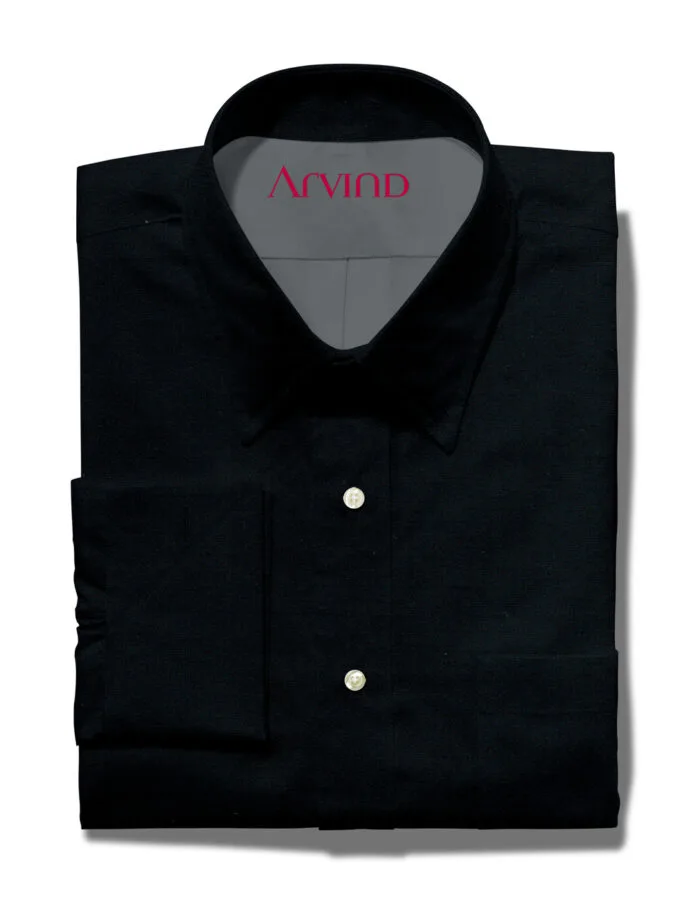 Jet Black Tessutti satin black shirt