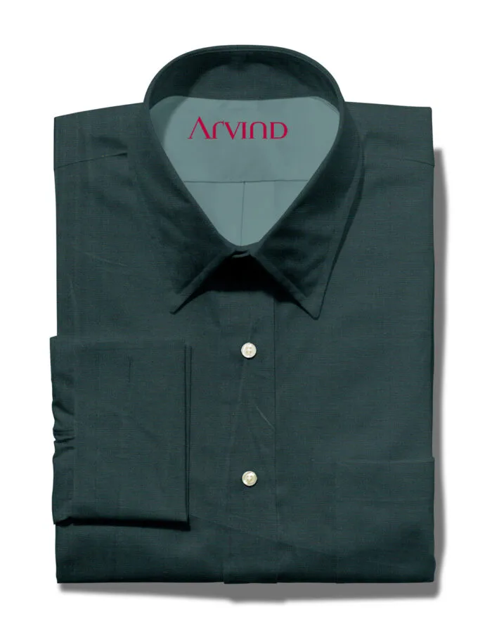 Beetle Green Tessutti satin shirt