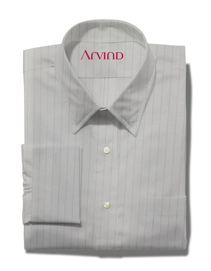 arvind cotton shirt pinstripes