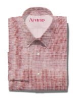 arvind linen shirt carrot red