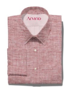 arvind linen shirt carrot red