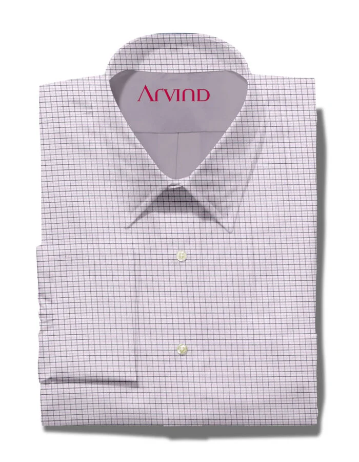 arvind cotton shirt light purple