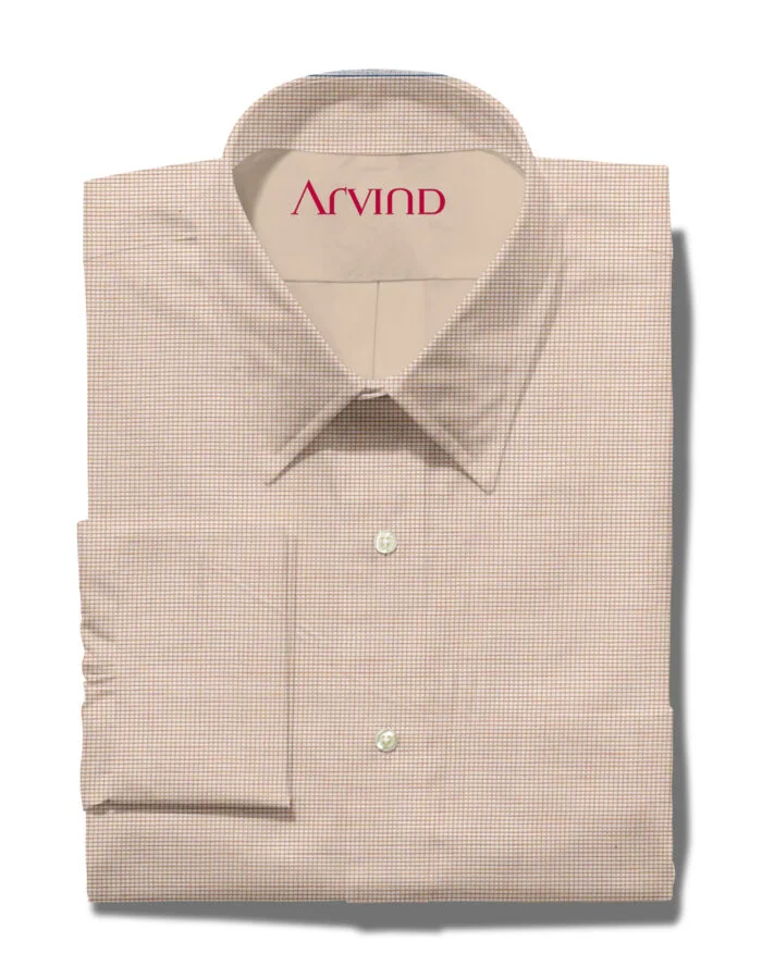 arvind cotton shirt beige