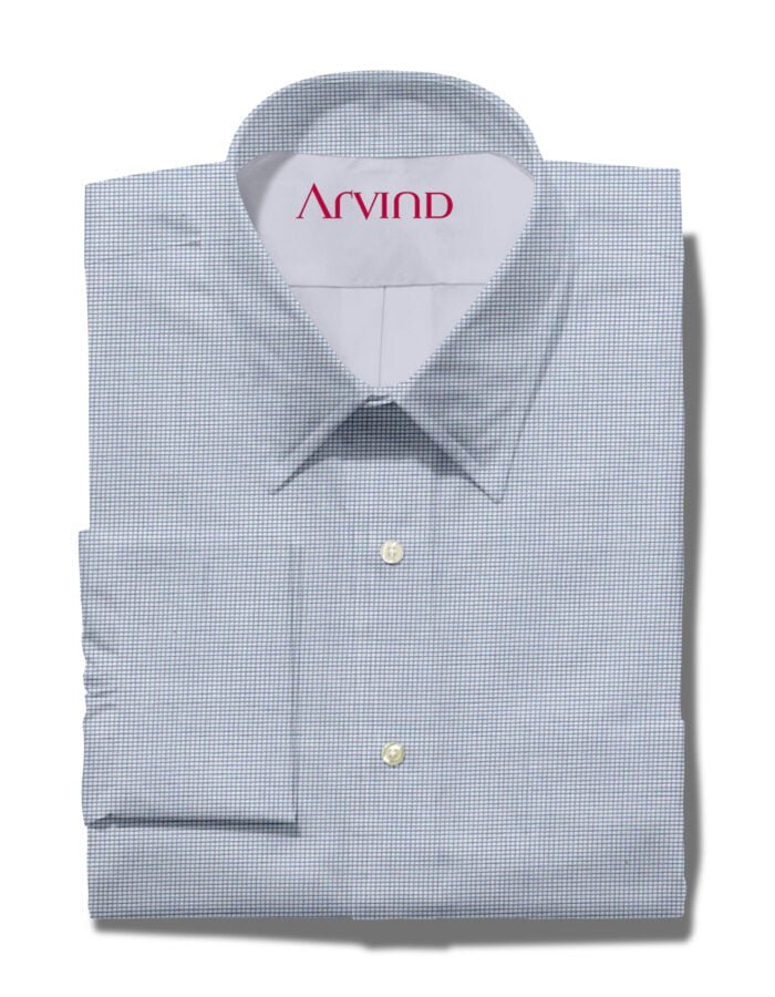 arvind cotton shirt light grey