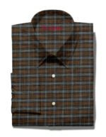 mafatlal cotton shirt brown checks