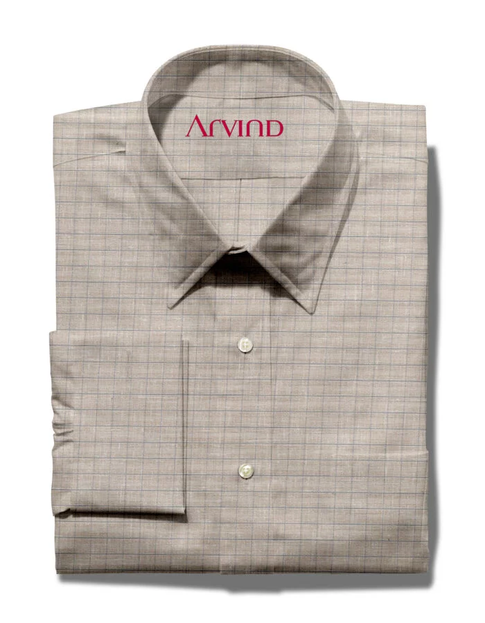 arvind cotton shirt beige