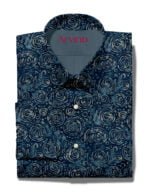 COTTON SHIRT DIGITAL PRINT BLUE