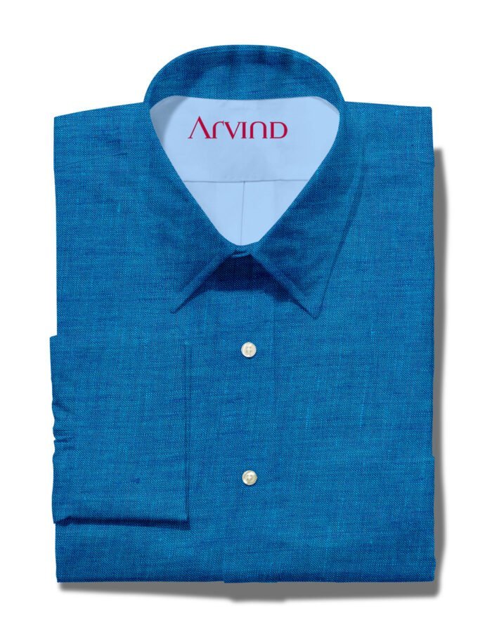 ARVIND LINEN SHIRT BLUE