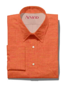 ARVIND LINEN SHIRT ORANGE