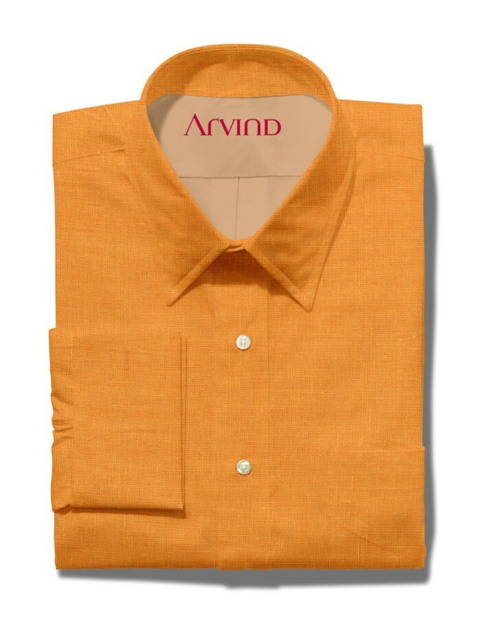 ARVIND LINEN SHIRT ORANGE