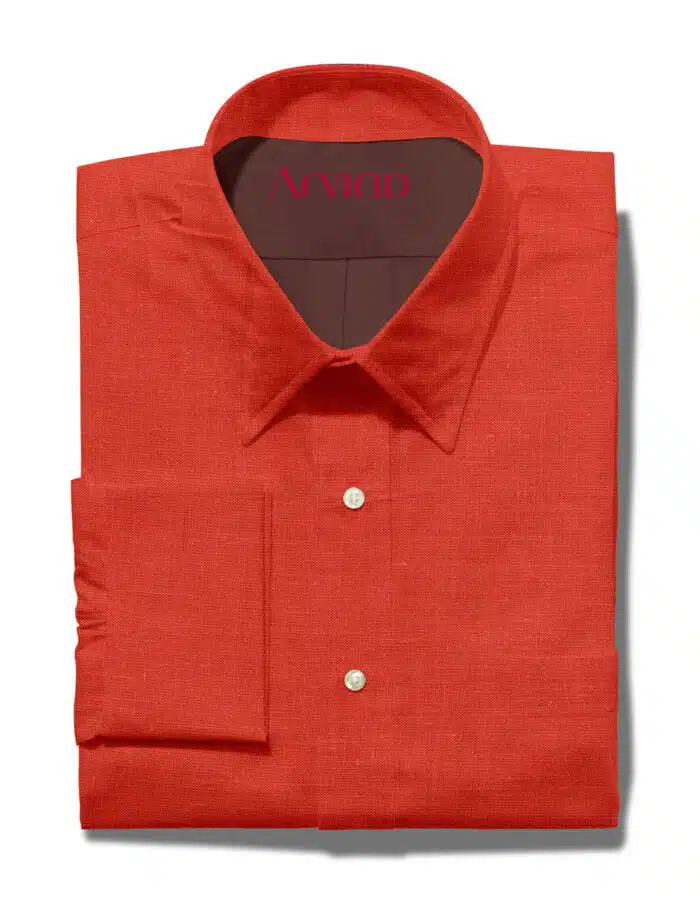 ARVIND LINEN SHIRT RED