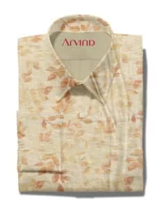 LINE SHIRT BEIGE PRINT