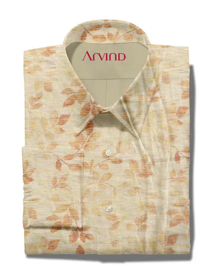 LINE SHIRT BEIGE PRINT
