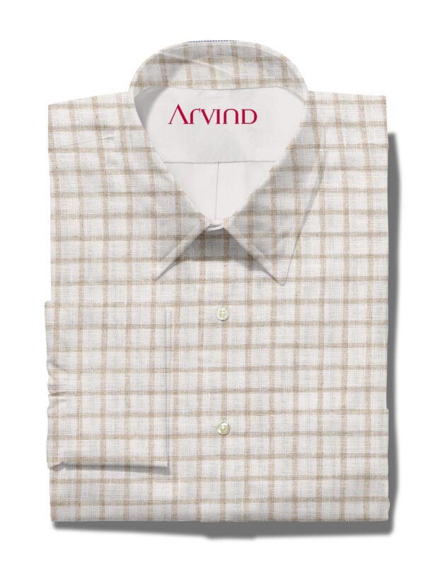 ARVIND LINEN SHIRTING-BEIGE