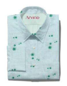 ARVIND COTTON JACQUARD LIGHT SKY BLUE