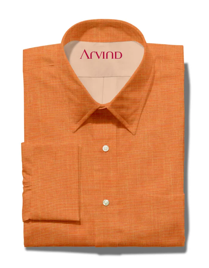 Arvind Tresca Cotton Orange Shirting