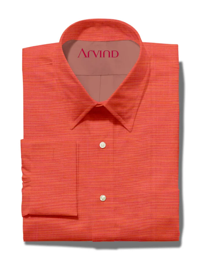 Arvind Orange Cotton Shirting