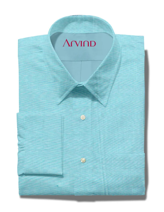 Arvind Blue Tresca Cotton Shirting